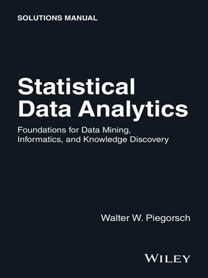 cover image of Statistical Data Analytics